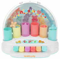 Игрушка пианино - Музыкальная чехарда, (звуковые и световые эффекты), CY-7016B