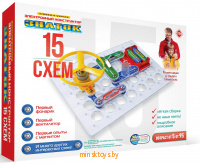 Конструктор электронный - ЗНАТОК 15 схем, ZP-70818