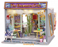 Интерьерный конструктор Румбокс - Кафе встреч, с подсветкой, Robotime TD02W - Minsktoys.by